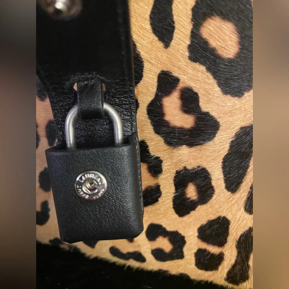 Saint Laurent Paris/Animal Print /Small Sac De Jour/Calf Hair.light brown/Black. - Picture 13 of 16